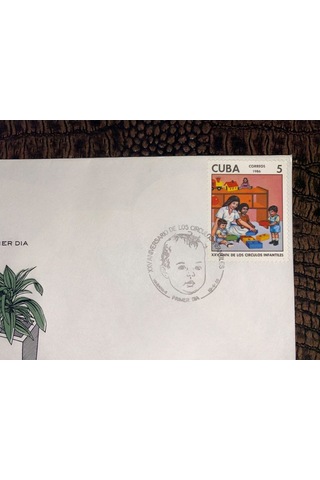 1986 Cuba Fdc Xxv. Aniv. De Los Circulos İnfatiles Cuba Küba İlk Gün Zarfı Çocuk Çemberi 25. Yıl