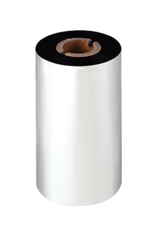 Dofolink Bardaklı Mürekkep Bandı, Barkod Etiket Yazıcı İçin, 110mmx300m, 1 İnç Çekirdek, Kaliteli Wax Tipi, Tek Paket Siyah