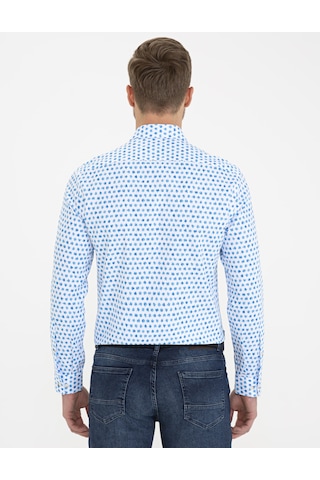 Pierre Cardin Erkek Saks Desenli Gömlek 50232974-vr045 Saks