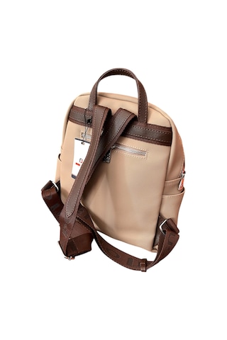 Just Polo Jp6026 Kadın Günlük Fermuarlı Çok Bölmeli Orta Boy Sırt Çantası Ozt6026 Kum- Kahve Çok Renkli