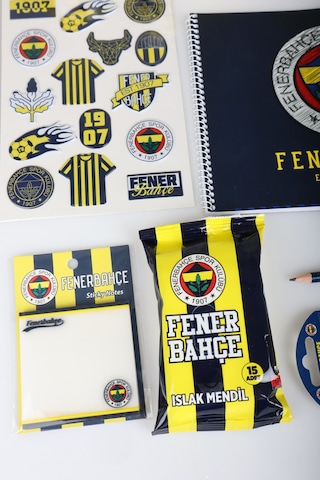 X Dekomus Lisanslı Fenerbahçe 19 Parça Premıum Hobi Kırtasiye Seti Boyama Kitabı,sticker