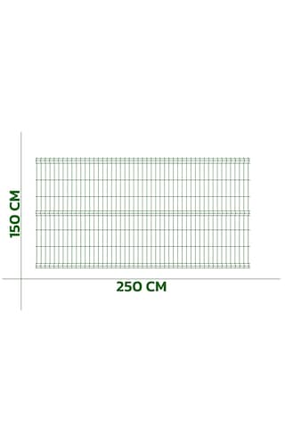 1 Adet Panel Çit Teli 150x250 Cm Yeşil
