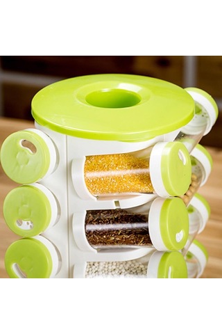 Sones 16 Adet / Set Baharat Kutuları Biber Tuz Şişesi Plastik Şişe Mutfak Baharat Kavanozu Biberlik Kutusu Baharat Rafı Seti Diğer