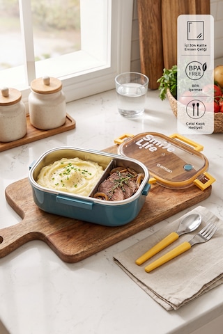 Emsan Smile Life Lunch Box Mavi Renksiz