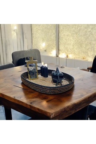 Hasır Sepet, Jüt Ip Sepet, Dekoratif Saklama Kutusu, Hediyelik Sepet, Sunum Tepsisi