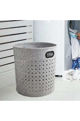 Pazly Suntek Taşınabilir Çamaşır Sepeti - Banyo, Mutfak, Ev Kullanımı, Açık Gri Açık Gri