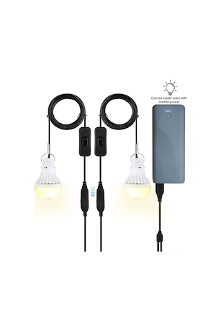 Springsun 2.5 Metre Usb Led Kamp Lambası - 650lm Sıcak Beyaz Işık, 14 Adet 5730 Smd