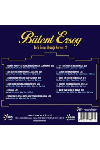 Bülent Ersoy - Türk Sanat Müziği Konseri 2 Cd