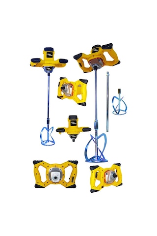 Teknoloji 3400 W 6 Kademe Devir Ayarlı Elektirikli Alçı Boya Ve Harç Karıştırıcı Mikser -lbr-profsynl