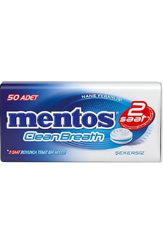 Mentos 2 Saat Clean Breath Nane Aromalı Şeker 35 G 2 Adet