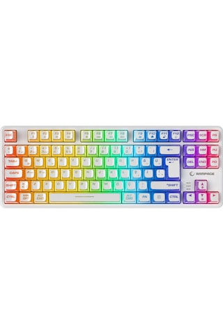 Zephyra Tkl Rgb Beyaz Sessiz Türkçe Q Gaming Klavye Keyboard Oyuncu Klavyesi Kompakt Profesyonel