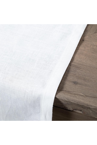 Mudo Home Whıtney Keten Runner Beyaz 40x130