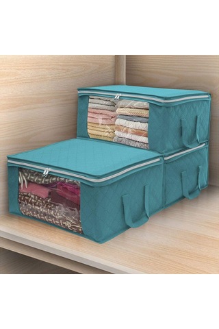 Cc Globall 3 X 48x35x20cm Yatak Düzenleyici Mavi