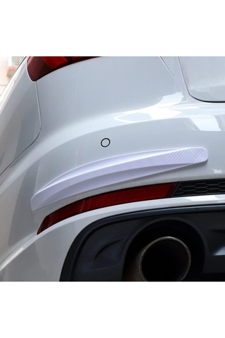 Periboia 2 Adet Beyaz Universal Karbon Araba Çarpışma Önleyici Es