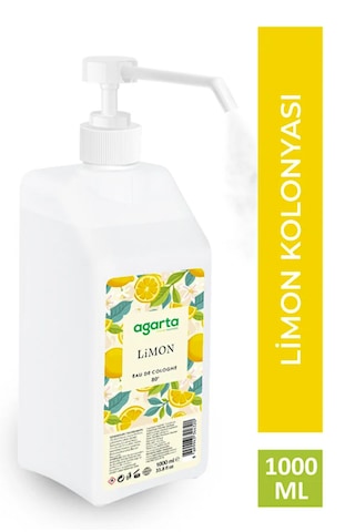 Agarta Püskürtme Valfli 80° Limon Kolonyası 1000 ML