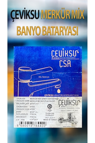 Merkür Mix Model Banyo Bataryası Krom