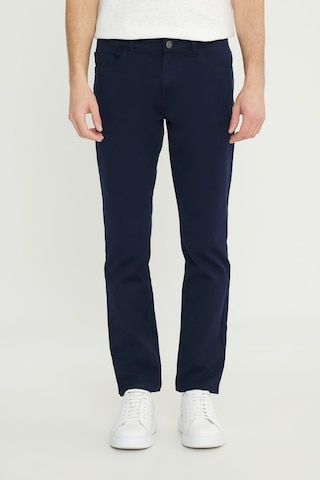 AC&Co / Altınyıldız Classics Erkek Lacı Pamuklu Slim Fit Dar Kesim 5 Cepli Armürlü Esnek Casual Pantolon Lacı