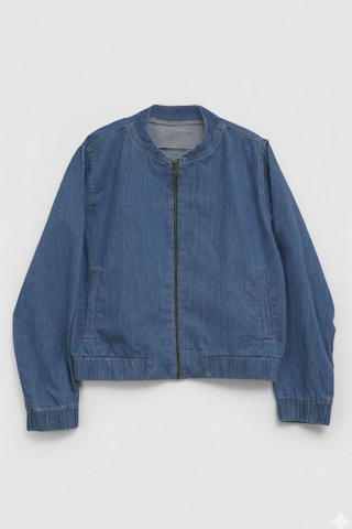 Kadın Mavi Bomber Denim Ceket mavi