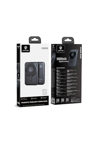 Lenyes Pw1002d 20w Dijital Led Ekranlı Standlı Wireless Powerbank 15w 10000mah Siyah