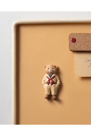Madame Coco Cookie Bear Magnet - Krem- 4x8 Cm 8684427186916 Ekru