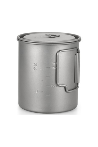 Padalink 750ml Katlanabilir Tutacaklı Titanium Kamp Su Termosu, Hafif Ve Dayanıklı, İç Ve Dış Kullanım İçin Uygun Gümüş