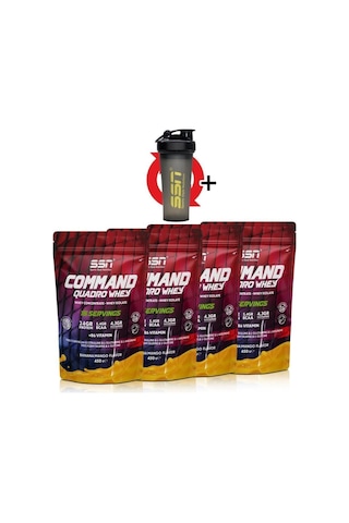 SSN Sports Style Nutrition Command Quadro Whey 1800 gr 60 Şase Muz Mango (15X4 DOYPACK) Kombinasyon