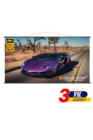 En200cm Boy115cm Projeksiyon Perdesi Duvar Askılı Taşınabilir