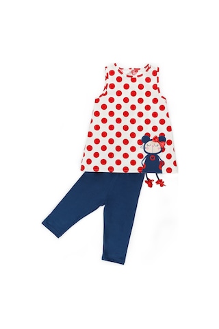 Denokids Puanlı Lily Tunik Takım Çok Renkli