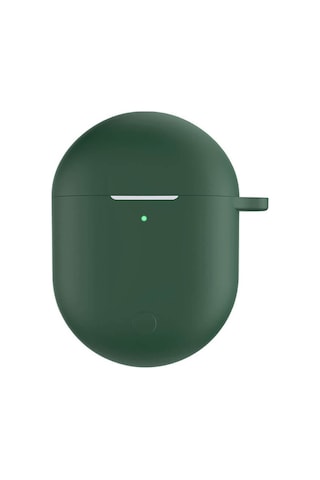 Koodmax Xiaomi Redmi Buds 3 Pro / Airdots 3 Pro Uyumlu Silikon Kılıf + Metal Kopça - Yeşil