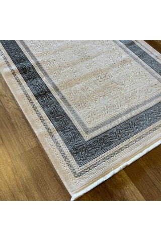 Hoom Rugs Valeria 1074 Gri Mikrofiber Tozumaz Modern Halı Gri