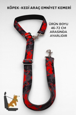 Evcil Hayvan Araç Emniyet Kemeri Kedi Köpek Araba Oto Tasması Oto Aksesuarı Kedi Köpek Emniyet Kemer Çok Renkli-te