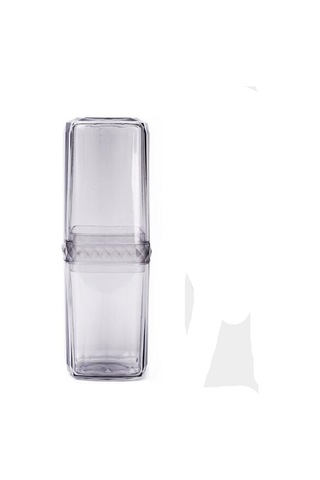 Sones 2'si 1 Arada Seyahat Yıkama Seti Çok İşlevli Seyahat Yıkama Kupası Diş Macunu Diş Fırçası Bölmeli Şişe Saklama Kutusu Gri Diğer