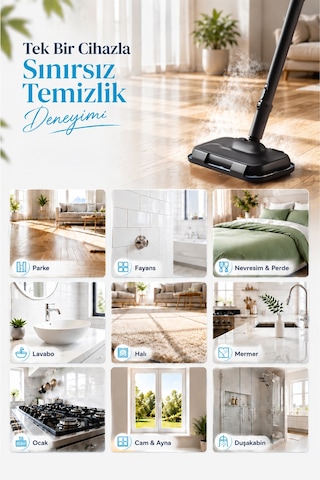 Pirantech CB-202 1500 W Çok Amaçlı Buharlı Temizleyici