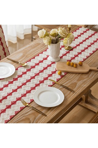 Sones 33x183cm Noel Havlu Nakışlı Masa Bayrağı Basit Masa Örtüleri Noel Yüzüğü Diğer