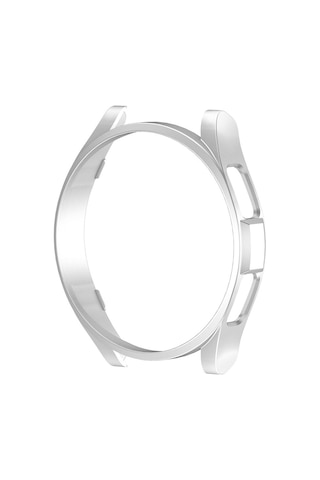 Samsung Uyumlu Galaxy Watch 6 Classic 47mm Sert Pc Kasa Koruyucu Mtr Watch Gard 28 - Gümüş