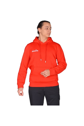 Diadora Bergamo - Erkek Kırmızı Pamuklu Spor Sweatshirt