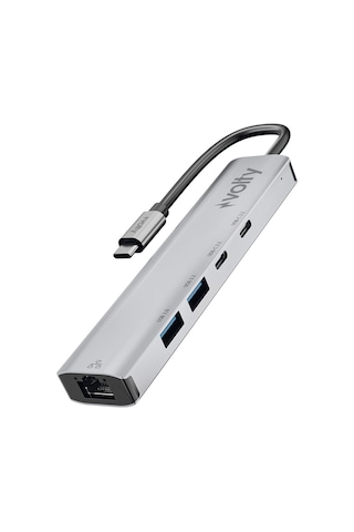 Type-c Çoğaltıcı Hub 5 İn 1 1000mbps Ethernet, 4k Hdmı, 10gbps, 100w Pd V0301005