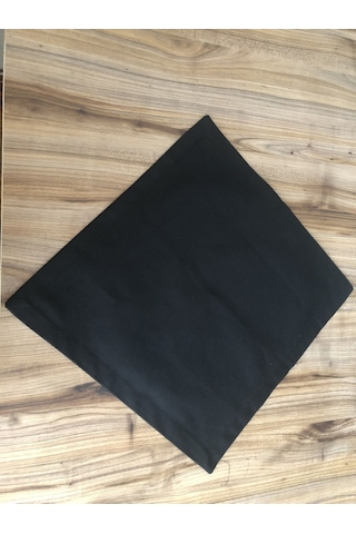 Siyah Kumaş Peçete 6 Adet 40x40cm Çok Renkli
