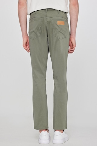 Wrangler Texas Slim Fit Dar Kesim Normal Bel Siyah Esnek Pantolon Yeşil