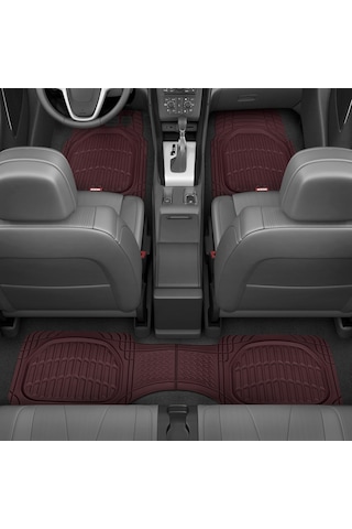 Motor Trend 923-bd Burgonya Flextough Kontur Astarları-derin Tabak Ağır Hizmet Kauçuk Paspaslar Araba Suv Kamyon Ve Kamyonet İçin - Çoğu Araca Uyan Tüm Hava Koşullarına Karşı Koruma Açık Bej
