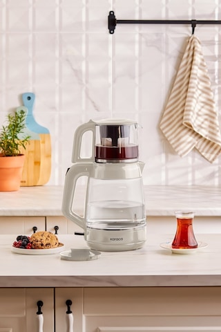 Karaca Glass Tea Xl 2 In 1 Cam Su Isıtıcı & Çay Makinesi