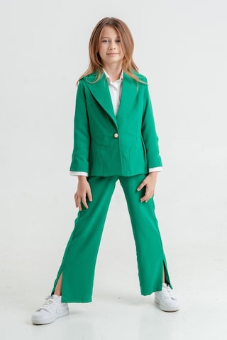 Kız Çocuk Piliseli Üçlü Kız Takım 4409 Yeşil