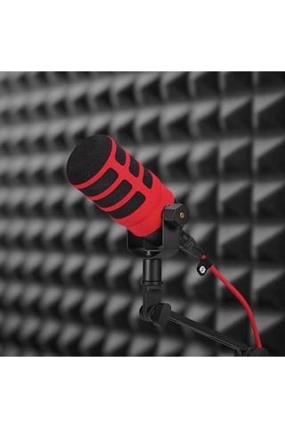 Premium Pop Filtre Podmic Ve Podmic Usb Için Kırmızı