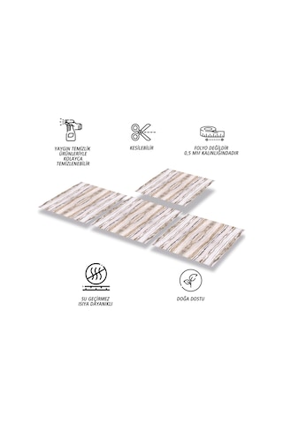 Tink Kendinden Yapışkanlı Mermer 17 Desenli Pvc Karo 30x30 Cm