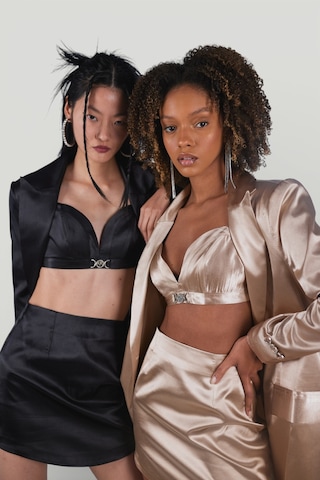 Holly Lolly Askılı Crop Saten Fancy Büstiyer Bej