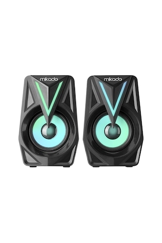 Mıkado Md-s23 Glare, 6w, 1+1, Masaüstü, Rgb Aydınlatma, Usb, Siyah Kasa, Speaker