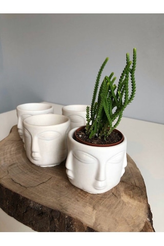 Bernami Mumluk Şamdanpinterest 4 Lü Beton Adler Saksı Beyaz Obje Ev Dekoratif Objesi Diğer