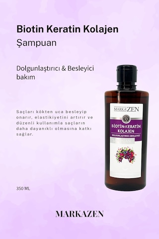Markazen Besleyici Biotin Keratin Kolajen Şampuan 350 ML