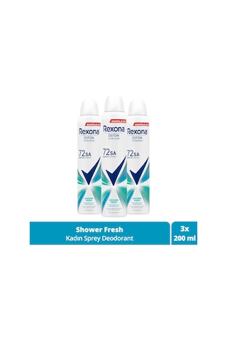 Rexona Shower Fresh 72 Saat Kadın Sprey Deodorant 3 x 200 ML