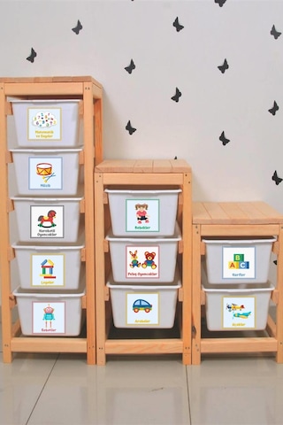 MSticker Eğlenceli Büyük Renkli Oyuncak Kutusu Sticker-organizer Etiket-renkli Baskılı 20 Parça